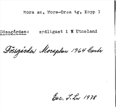 Bild på arkivkortet för arkivposten Dössgården