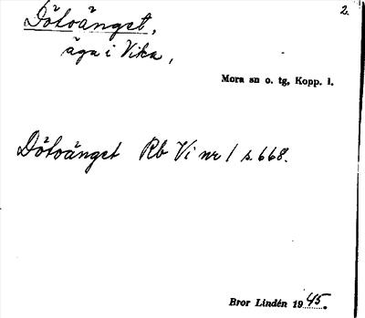 Bild på arkivkortet för arkivposten Dötoänget
