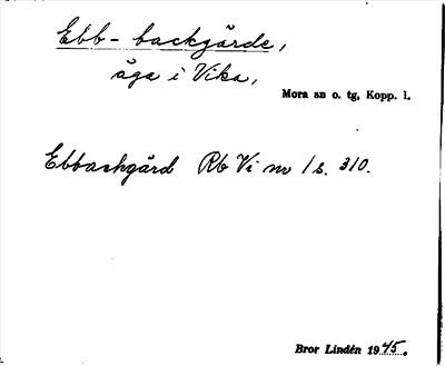 Bild på arkivkortet för arkivposten Ebb-backgärde
