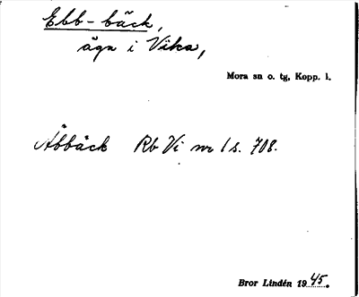 Bild på arkivkortet för arkivposten Ebb-bäck
