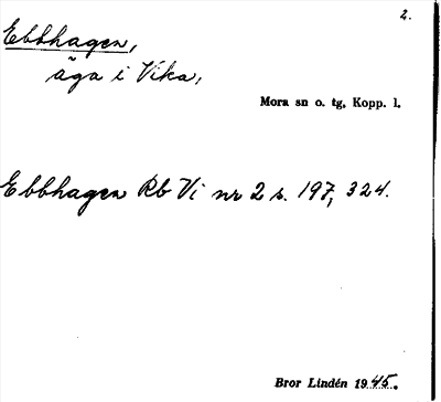 Bild på arkivkortet för arkivposten Ebbhagen
