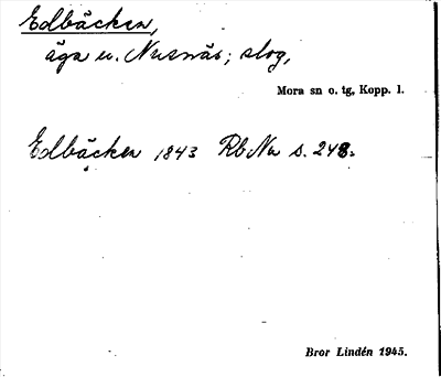 Bild på arkivkortet för arkivposten Edbäcken