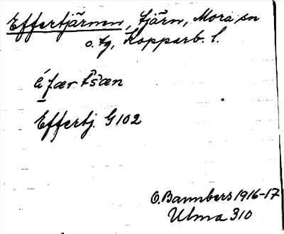Bild på arkivkortet för arkivposten Effertjärnen