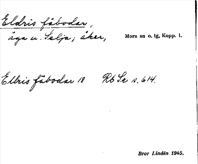 Bild på arkivkortet för arkivposten Eldris fäbodar