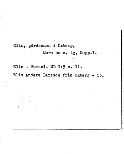 Bild på arkivkortet för arkivposten Elin