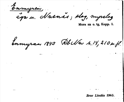 Bild på arkivkortet för arkivposten Enmyren