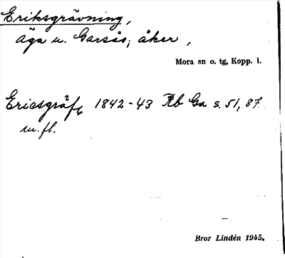 Bild på arkivkortet för arkivposten Eriksgrävning
