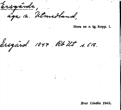 Bild på arkivkortet för arkivposten Ersgärde