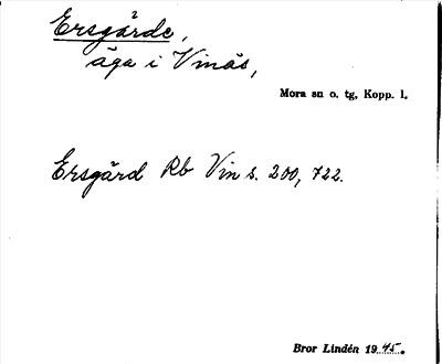 Bild på arkivkortet för arkivposten Ersgärde
