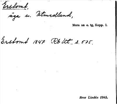 Bild på arkivkortet för arkivposten Erstomt