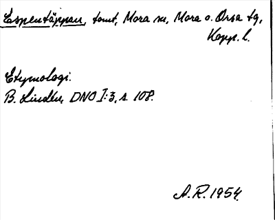 Bild på arkivkortet för arkivposten Espentäppan