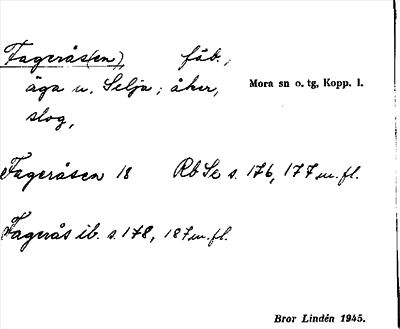 Bild på arkivkortet för arkivposten Fagerås(en)