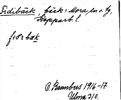 Bild på arkivkortet för arkivposten Fidibäck
