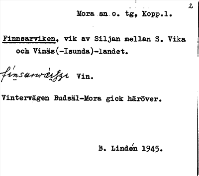Bild på arkivkortet för arkivposten Finnsarviken