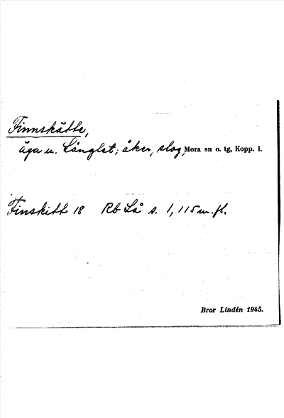 Bild på arkivkortet för arkivposten Finnskätte