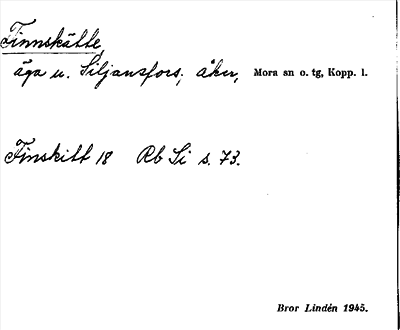 Bild på arkivkortet för arkivposten Finnskätte
