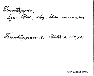 Bild på arkivkortet för arkivposten Finntäppan