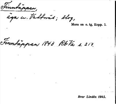 Bild på arkivkortet för arkivposten Finntäppan