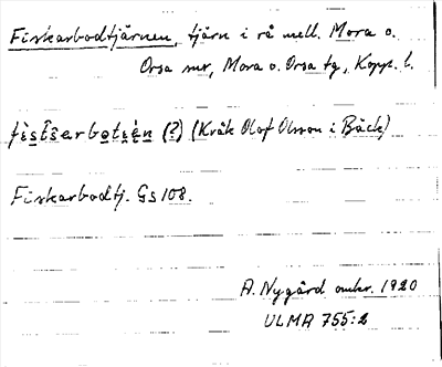 Bild på arkivkortet för arkivposten Fiskarbodtjärnen