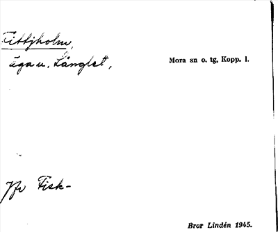 Bild på arkivkortet för arkivposten Fittjholm