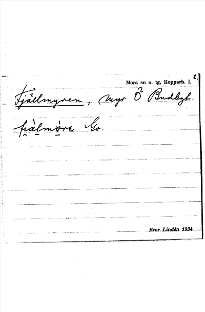 Bild på arkivkortet för arkivposten Fjällmyren