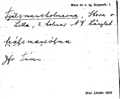 Bild på arkivkortet för arkivposten Fjälsmansholmarna