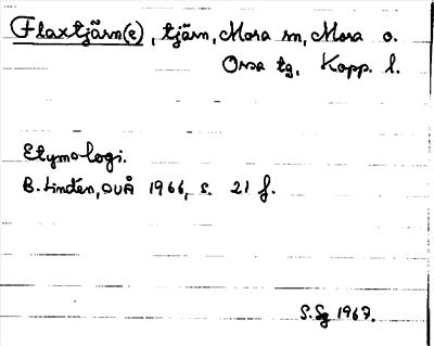 Bild på arkivkortet för arkivposten Flaxtjärn(e)