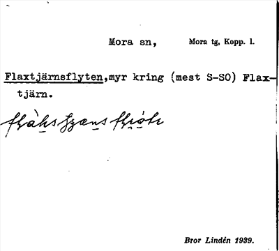Bild på arkivkortet för arkivposten Flaxtjärnsflyten
