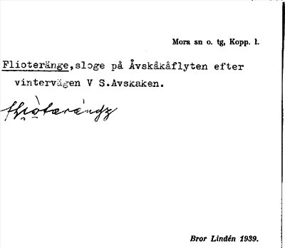 Bild på arkivkortet för arkivposten Flioteränge