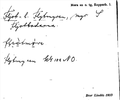 Bild på arkivkortet för arkivposten Fljotmyren l. Flytmyren