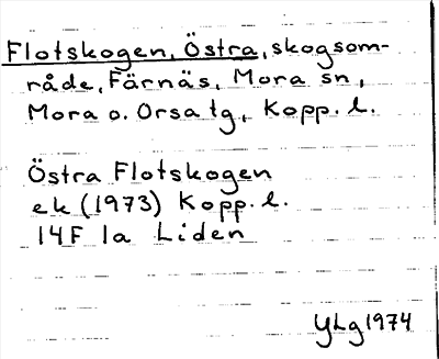 Bild på arkivkortet för arkivposten Flotskogen, Östra