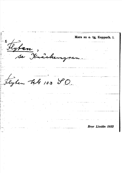 Bild på arkivkortet för arkivposten Flyten, se Knäckemyren