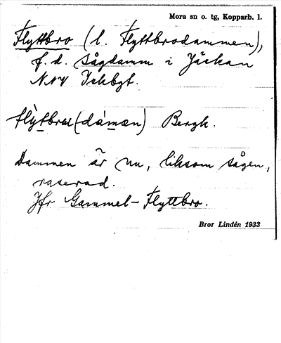 Bild på arkivkortet för arkivposten Flyttbro (l. Flyttbrodammen)