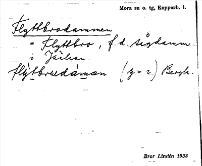 Bild på arkivkortet för arkivposten Flyttbrodammen