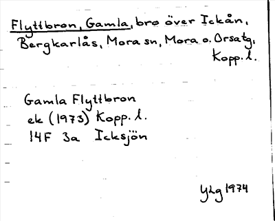 Bild på arkivkortet för arkivposten Flyttbron, Gamla