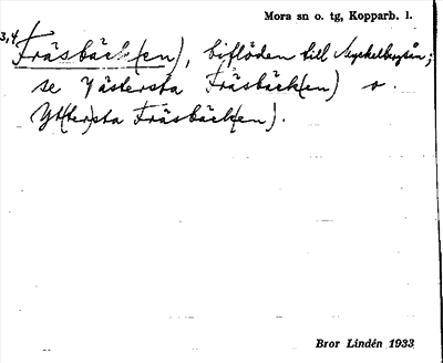 Bild på arkivkortet för arkivposten Fräsbäck(en)
