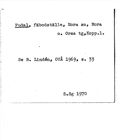 Bild på arkivkortet för arkivposten Fudal