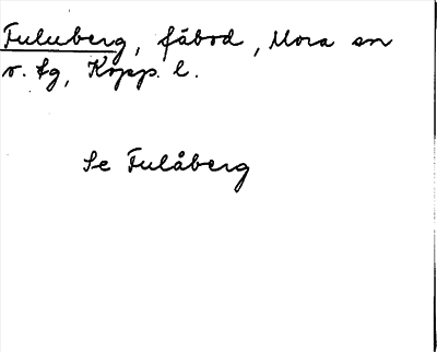 Bild på arkivkortet för arkivposten Fuluberg