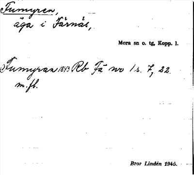 Bild på arkivkortet för arkivposten Fumyren