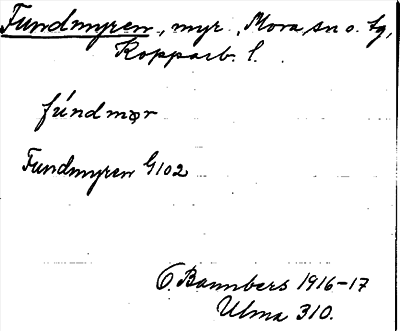 Bild på arkivkortet för arkivposten Fundmyren