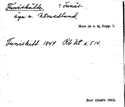 Bild på arkivkortet för arkivposten Funiskätte