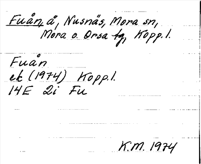 Bild på arkivkortet för arkivposten Fuån