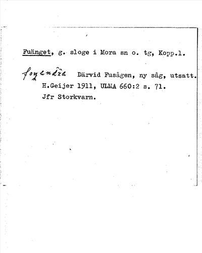 Bild på arkivkortet för arkivposten Fuänget