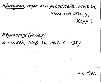 Bild på arkivkortet för arkivposten Fåsmyren