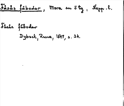 Bild på arkivkortet för arkivposten Fåsås fäbodar