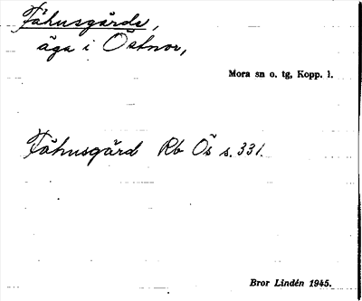 Bild på arkivkortet för arkivposten Fähusgärde