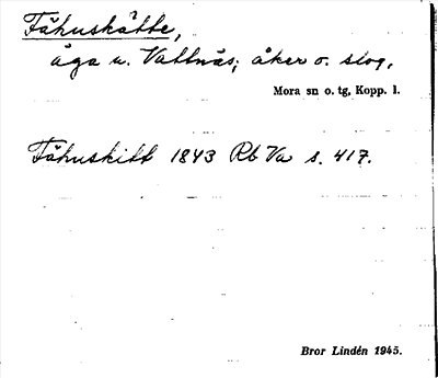 Bild på arkivkortet för arkivposten Fähuskätte