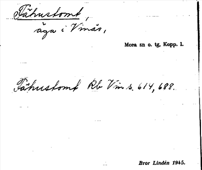 Bild på arkivkortet för arkivposten Fähustomt