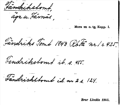 Bild på arkivkortet för arkivposten Fändrikstomt