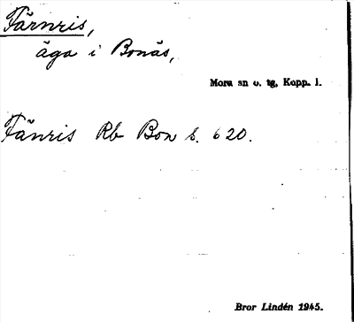 Bild på arkivkortet för arkivposten Färnris
